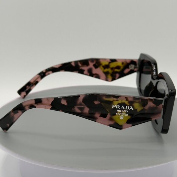 Prada SPR 15Y Sunglasses 1AB-5S0 Black Pink Havana Gray Lenses 51mm 21 140 READ - Picture 8 of 14
